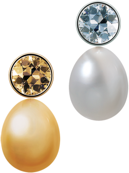 Elegant Pearland Gemstone Earrings PNG