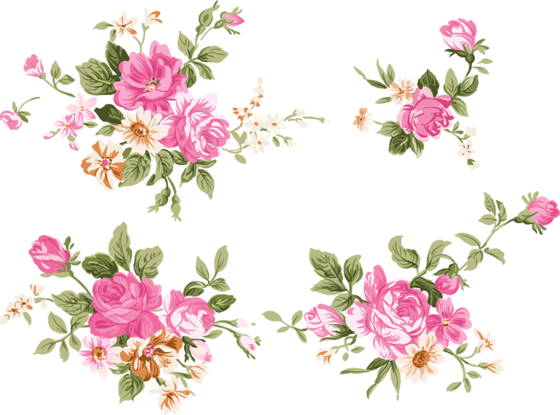 Elegant Peony Floral Pattern PNG