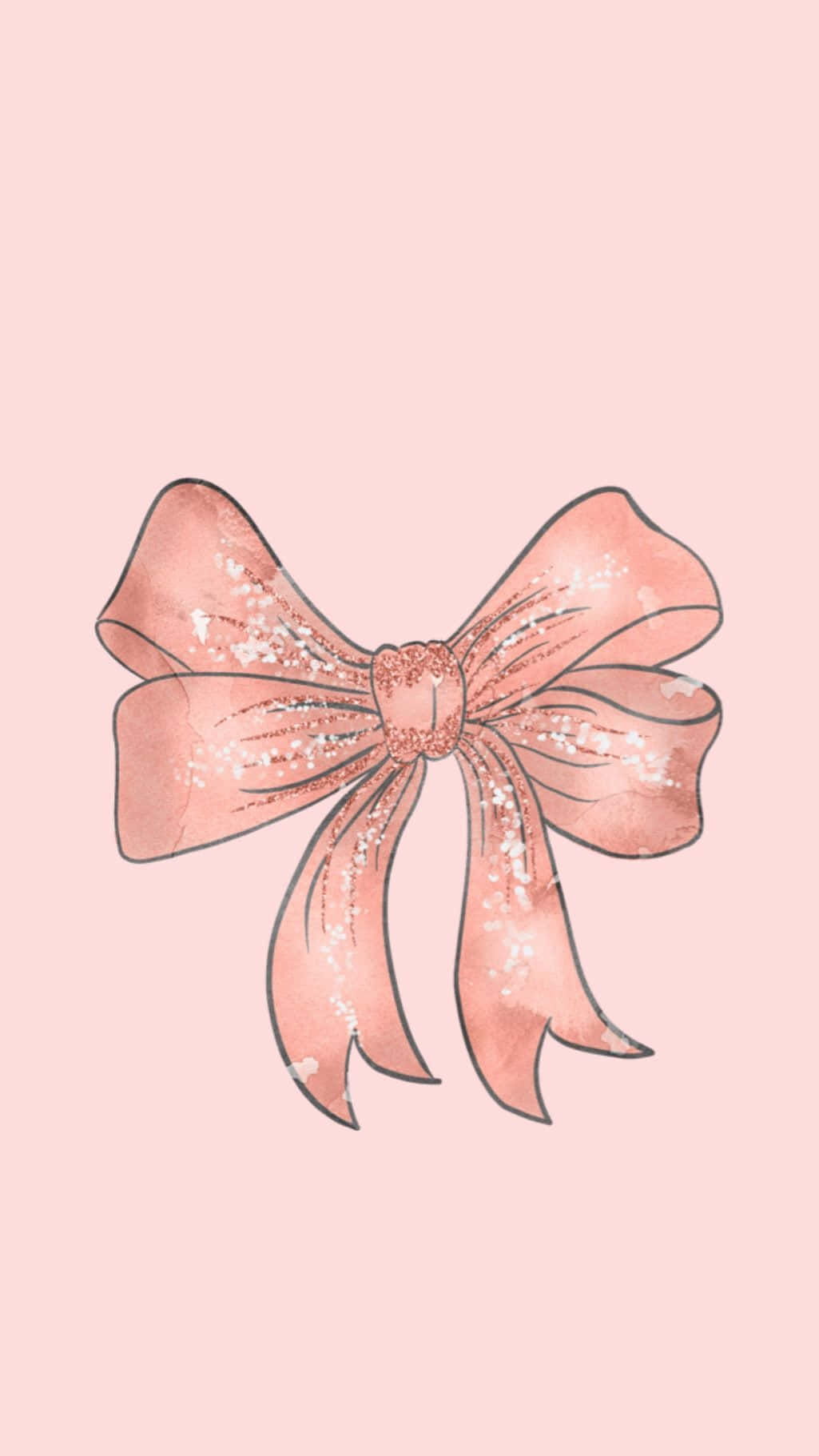 Elegant Pink Bow Illustration Wallpaper