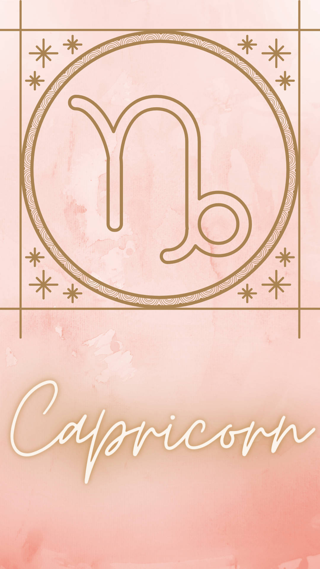 Elegant Pink Capricorn Wallpaper