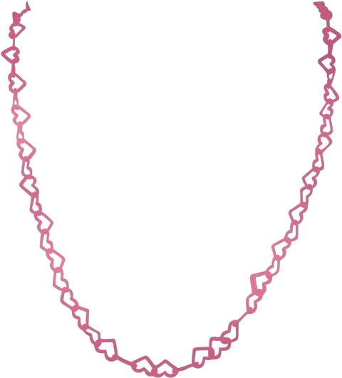 Elegant Pink Chain Necklace PNG