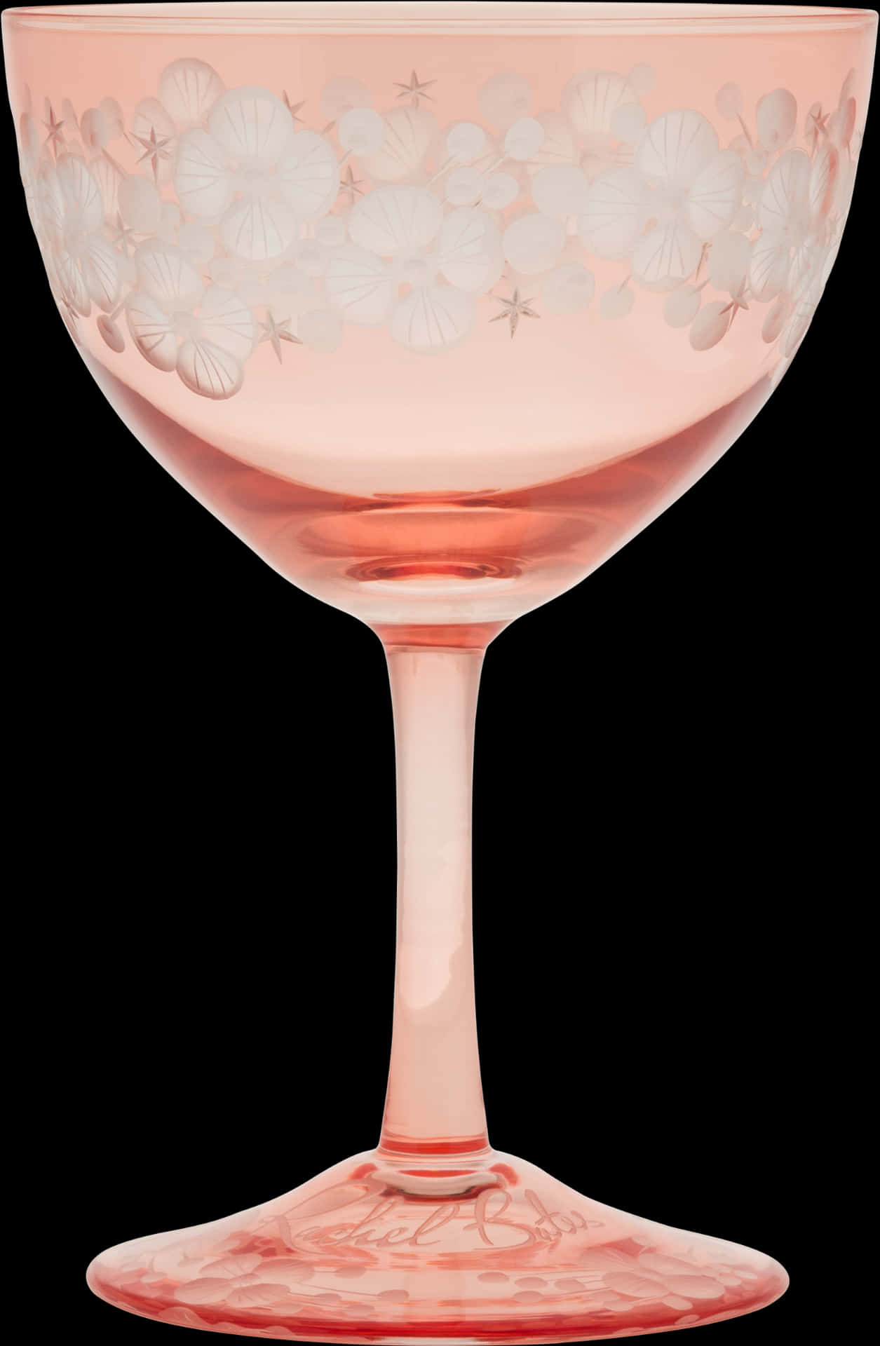 Elegant Pink Crystal Glass PNG