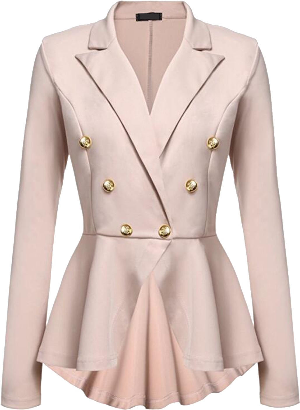 Elegant Pink Double Breasted Blazer PNG