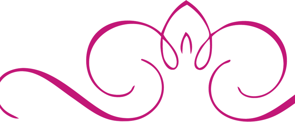 Elegant Pink Heart Wedding Logo PNG