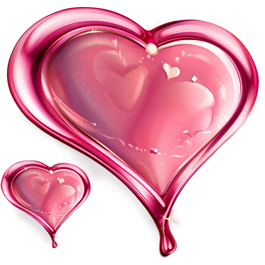 Download Elegant Pink Hearts Png 73