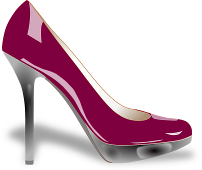 Elegant Pink High Heel Shoe PNG