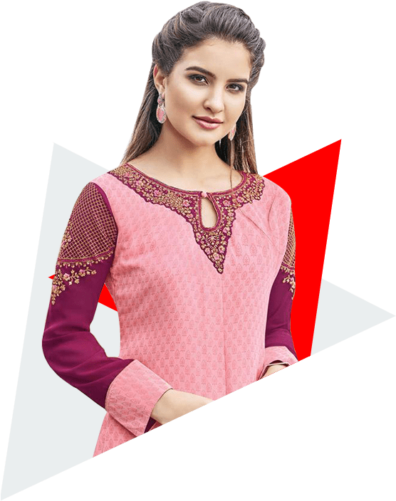 Elegant Pink Kurti Design PNG