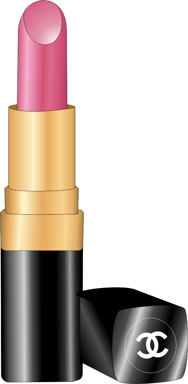 Elegant Pink Lipstick Illustration PNG