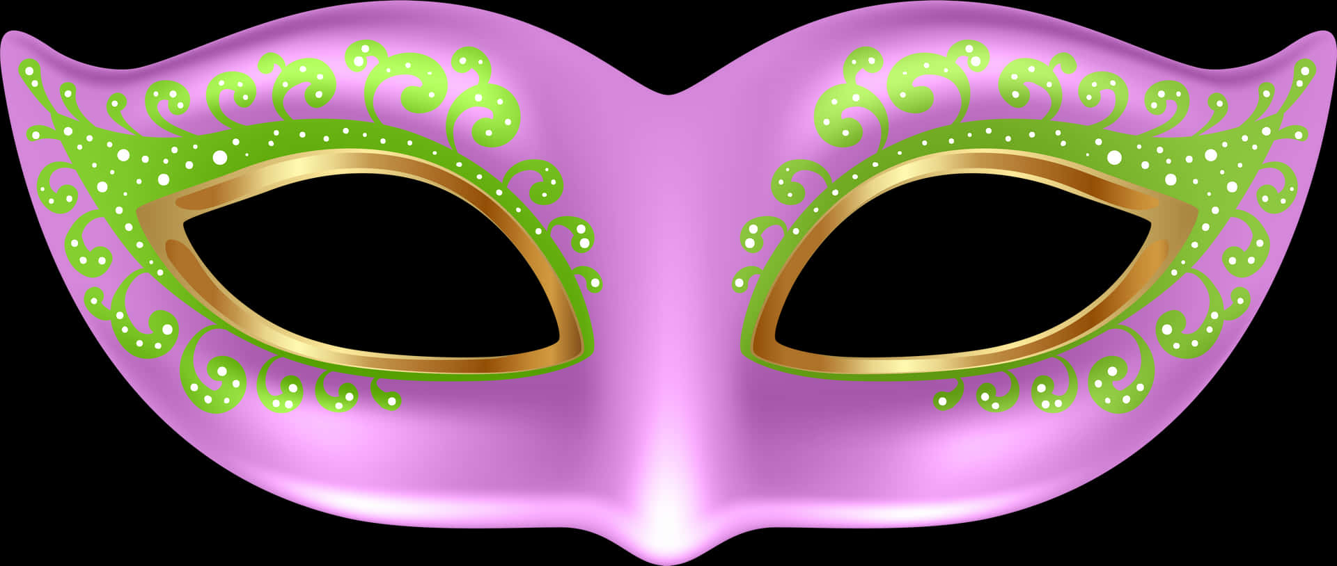 Elegant Pink Masquerade Mask PNG