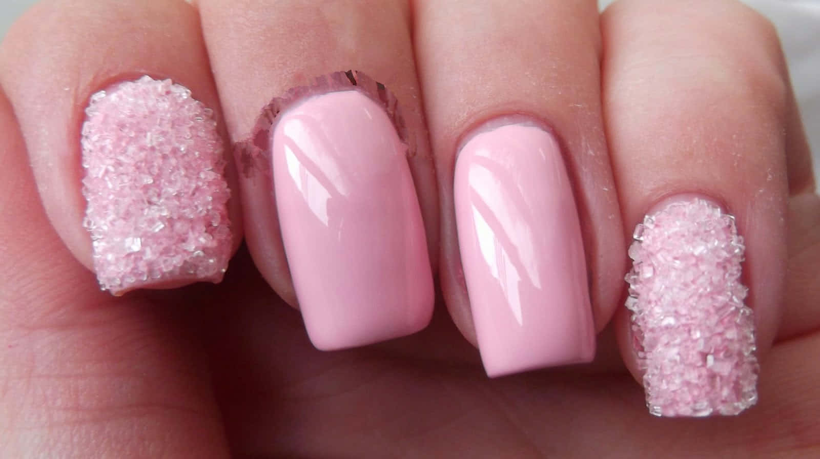 Elegant Pink Nails Art Design Wallpaper