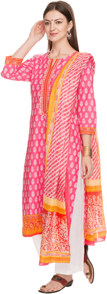 Elegant Pink Salwar Suit Model PNG