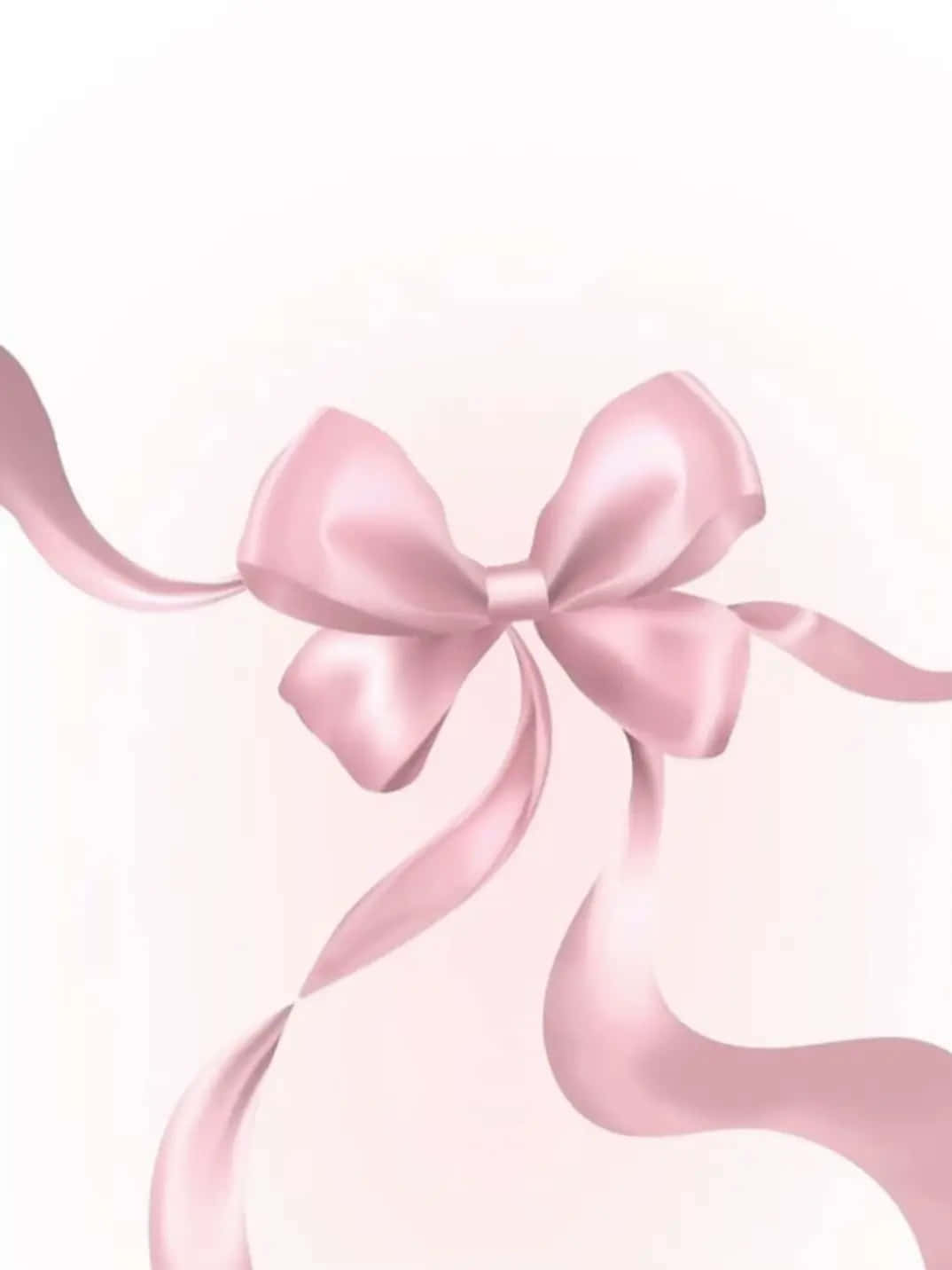 Elegant Pink Satin Bow Wallpaper