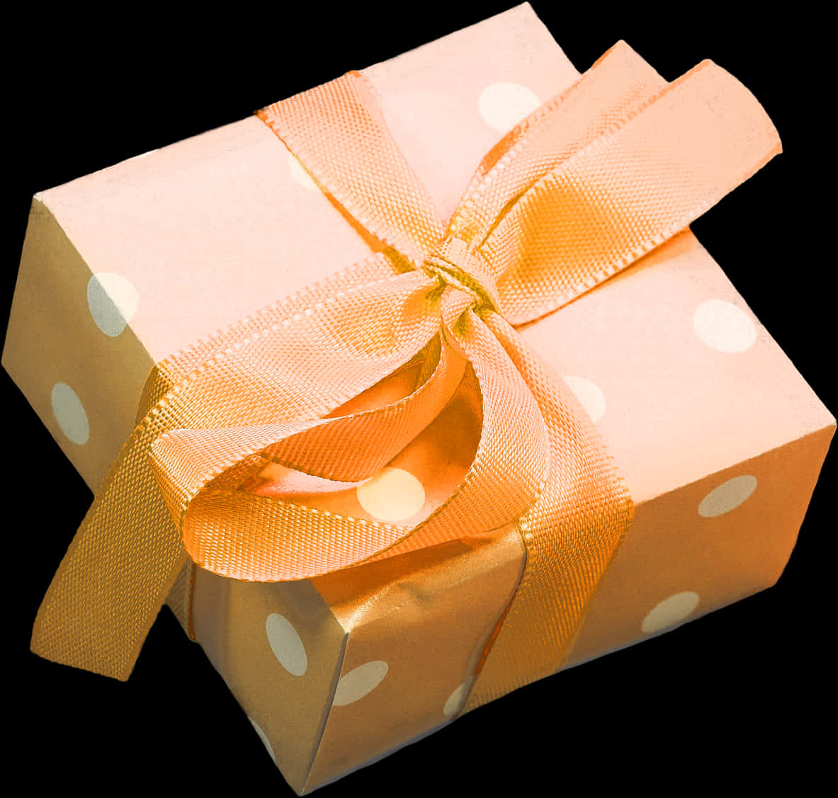 Elegant Polka Dot Gift Box PNG