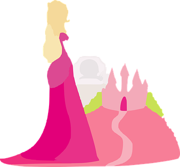 Elegant Princess Silhouette PNG