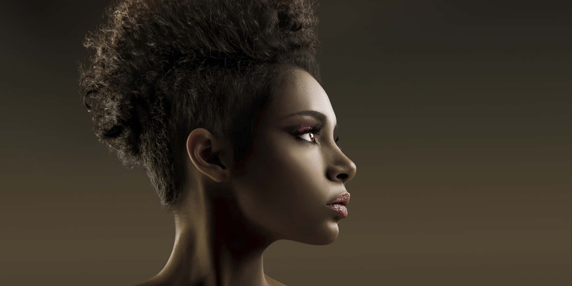 Elegant Profile Portrait African Woman Wallpaper