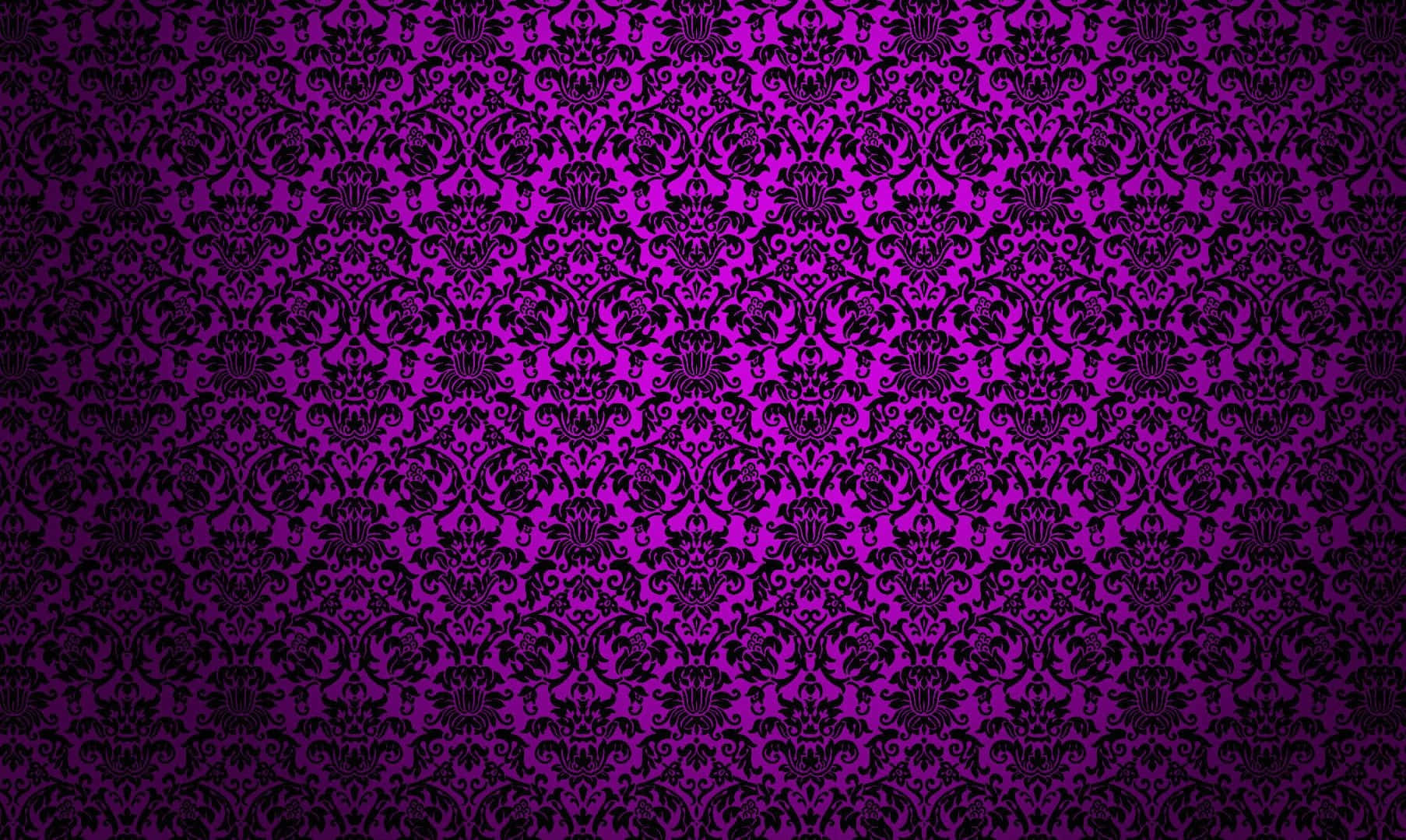 Elegant Purple Damask Pattern Wallpaper