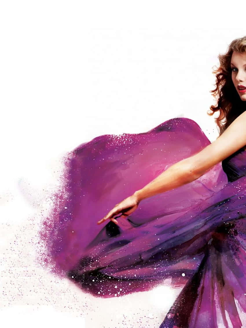 Elegant Purple Dress Artwork Wallpaper
