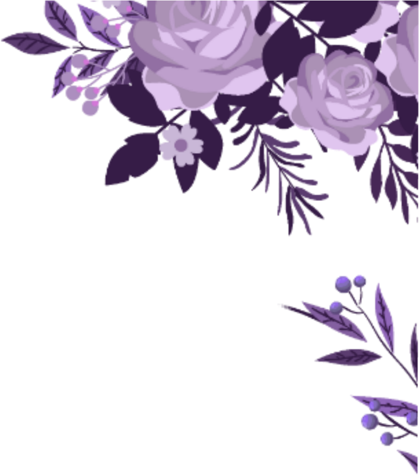 Elegant Purple Floral Design PNG