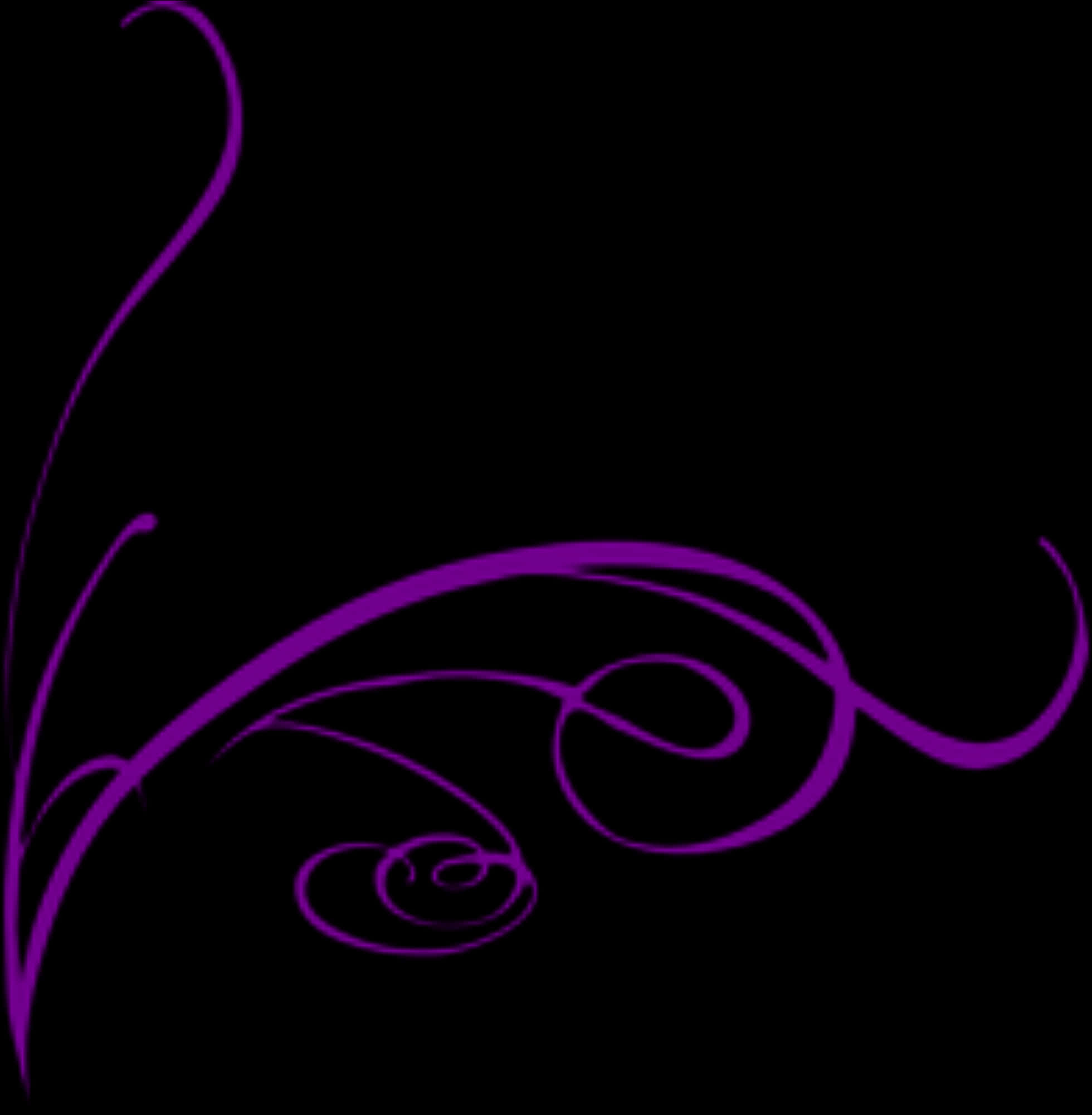 Elegant Purple Flourish Border Design PNG