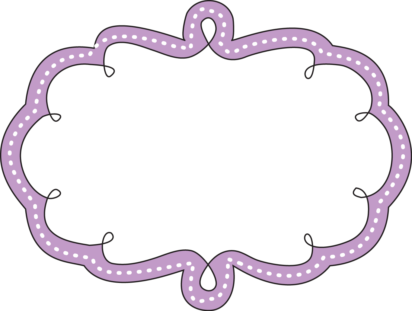 Elegant Purple Frame Design PNG