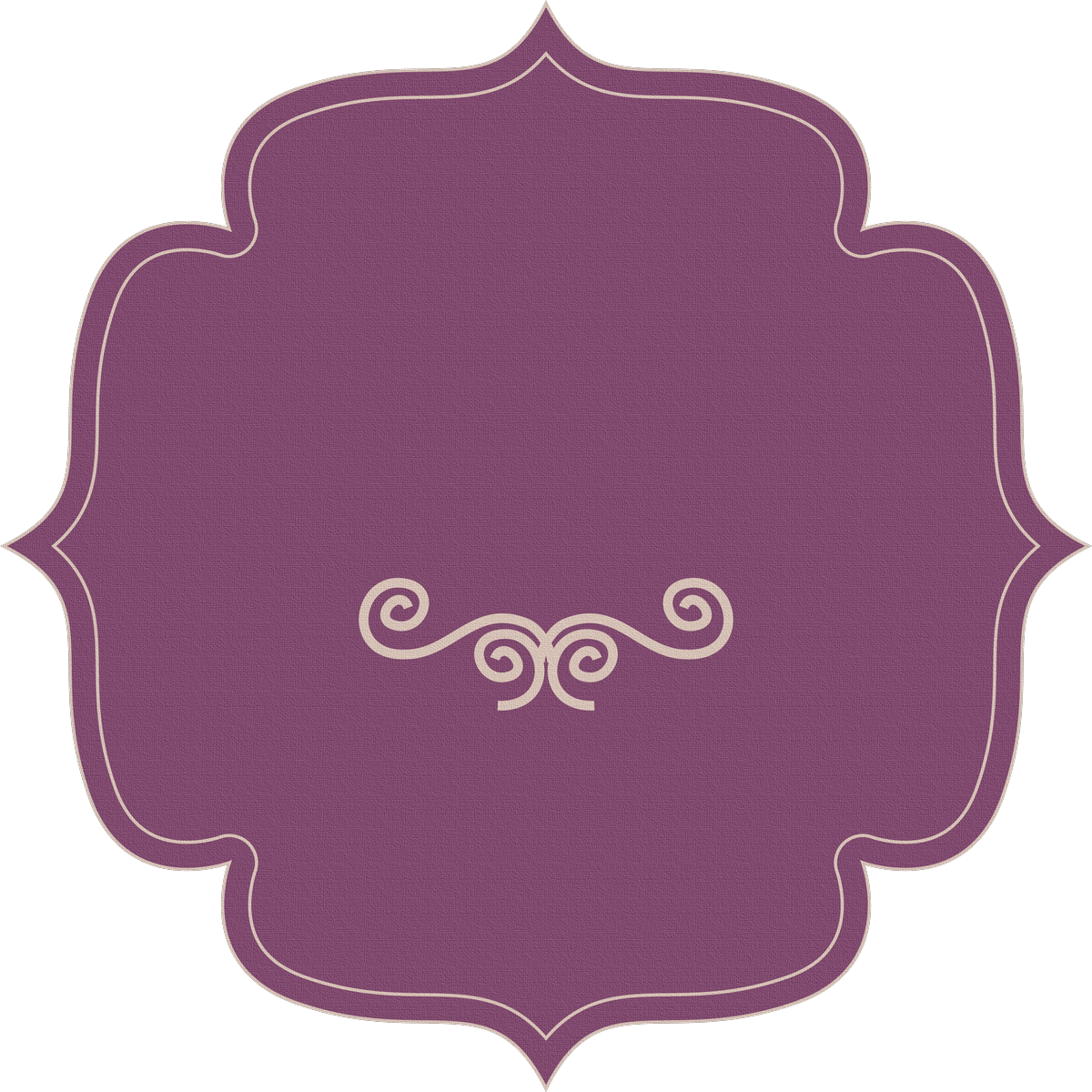 Elegant Purple Label Design PNG