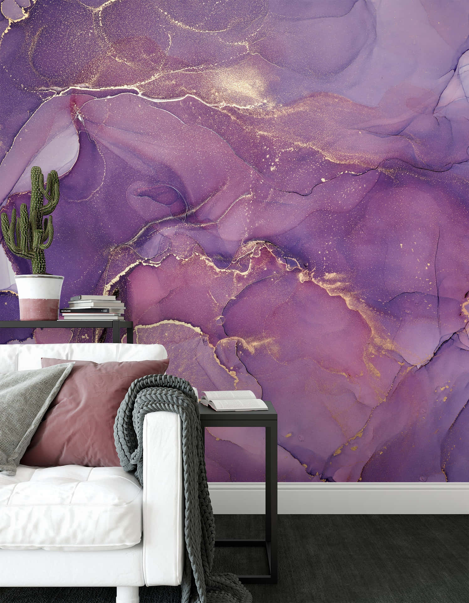 Elegant Purple Marble Texture Background