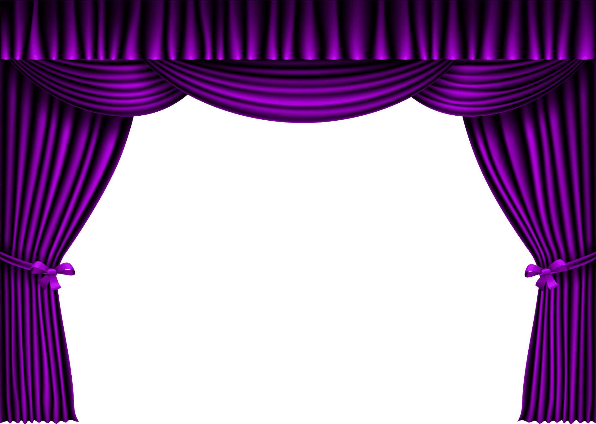 Elegant Purple Theater Curtains PNG
