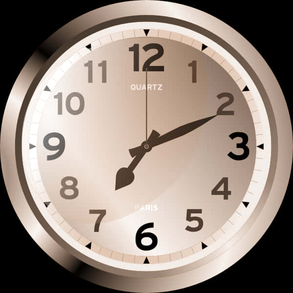 Elegant Quartz Wall Clock PNG