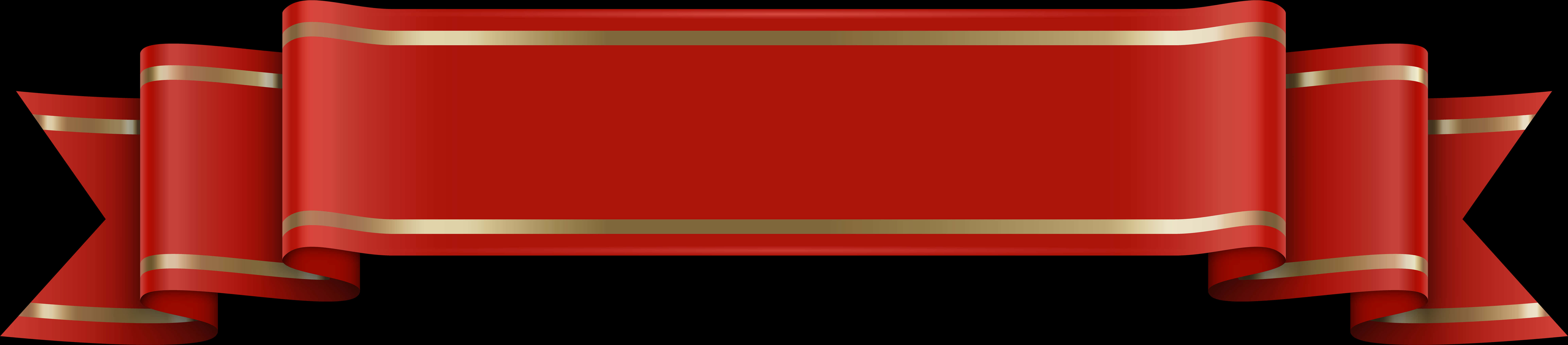 Elegant Red Banner Design PNG