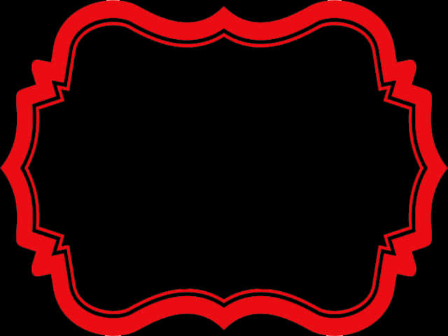 Elegant Red Black Frame PNG