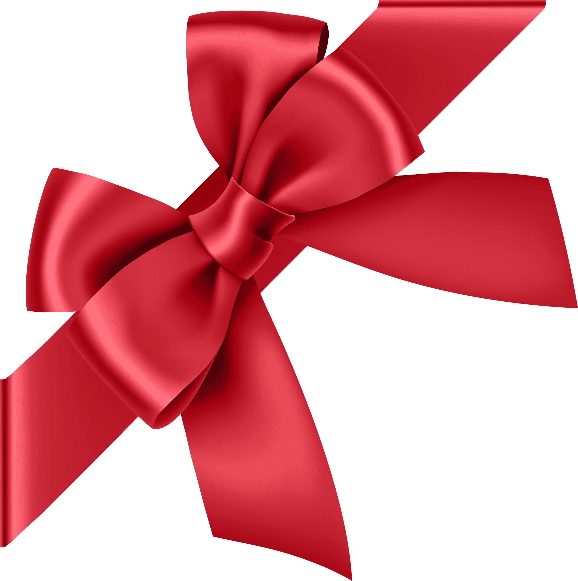 Elegant Red Bow Design PNG