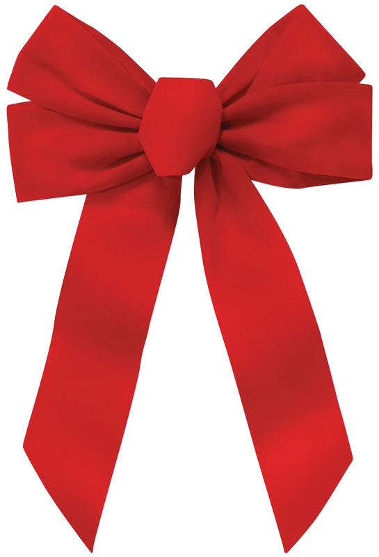 Elegant Red Bow PNG