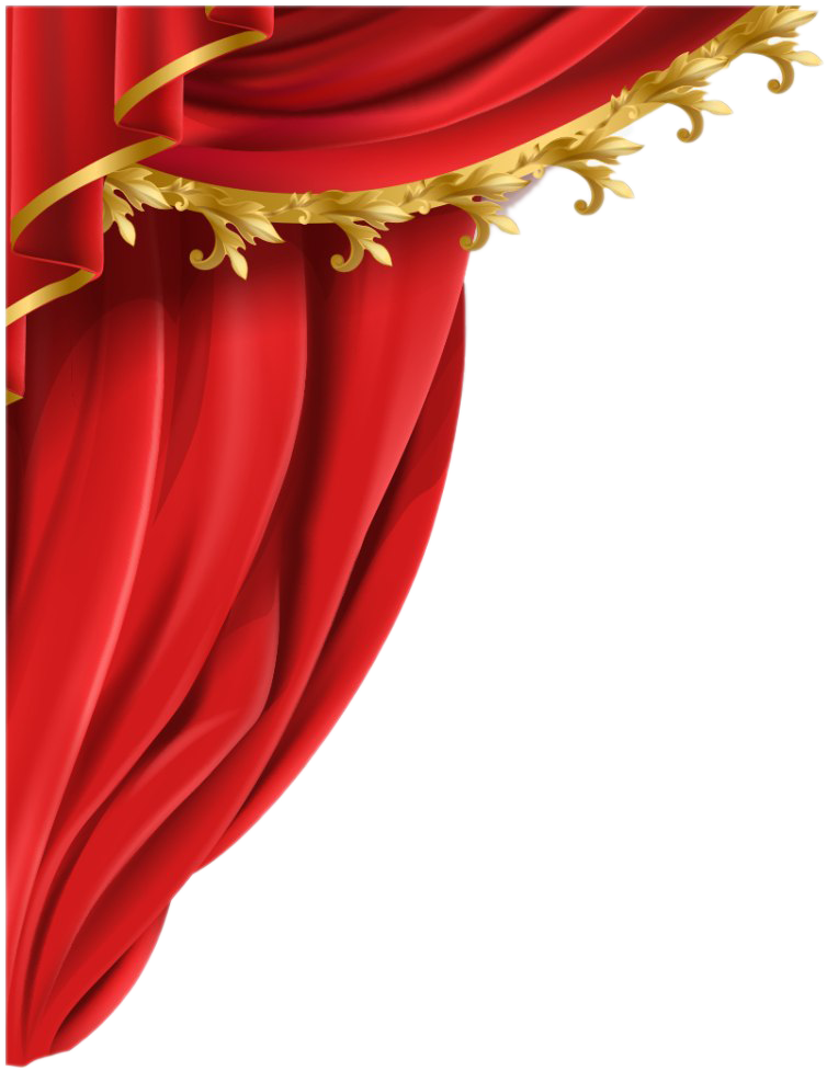 Download Elegant Red Curtainwith Gold Tassels | Wallpapers.com