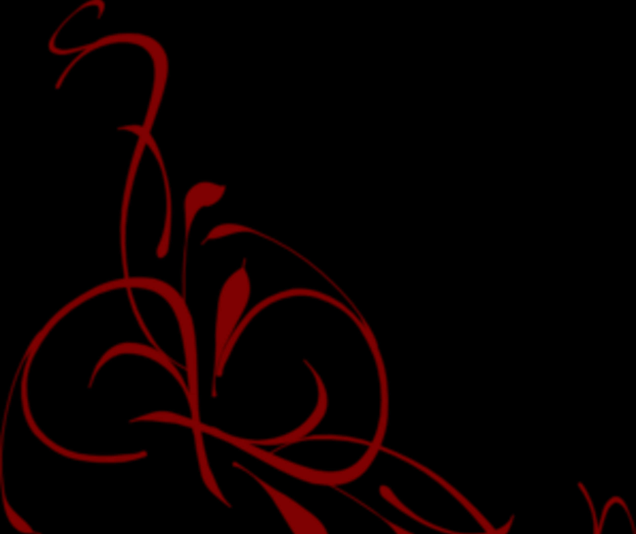 Elegant_ Red_ Floral_ Border_ Design PNG