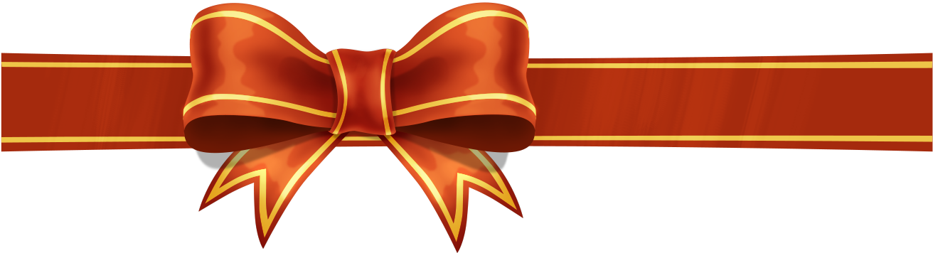 Elegant Red Gift Ribbon Bow PNG