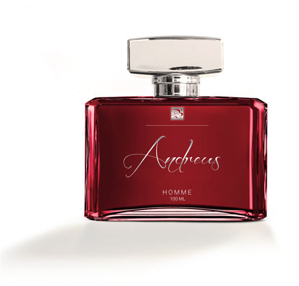 Elegant Red Perfume Bottle PNG