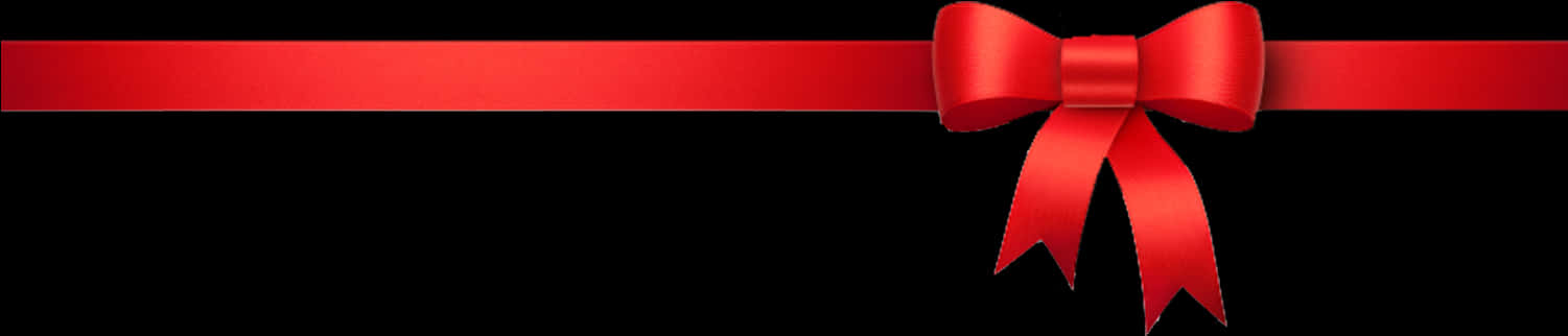 Elegant Red Ribbon Banner PNG