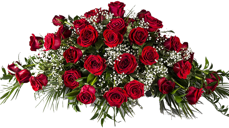 Elegant Red Rose Bouquet PNG