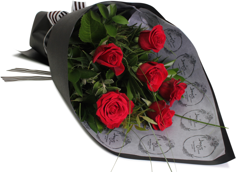 Elegant Red Roses Bouquet PNG