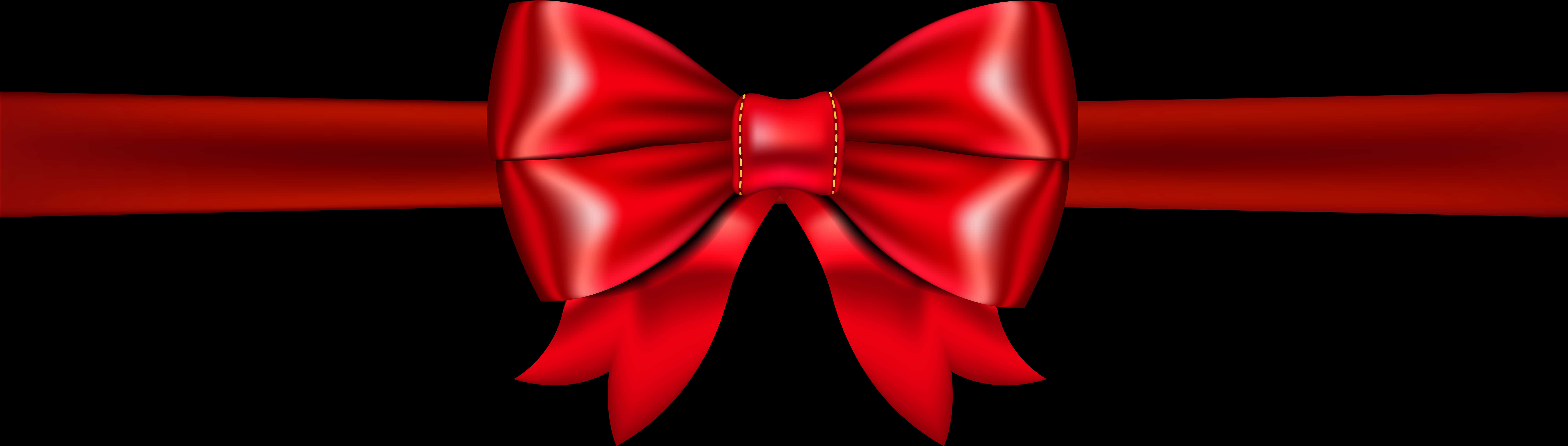Red Satin Gift Bow PNG