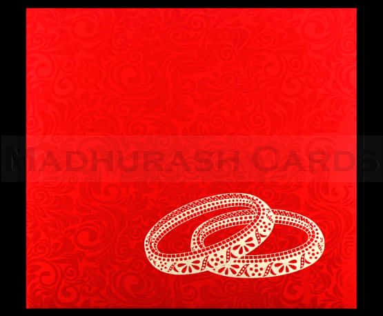 Elegant Red Wedding Card Design PNG