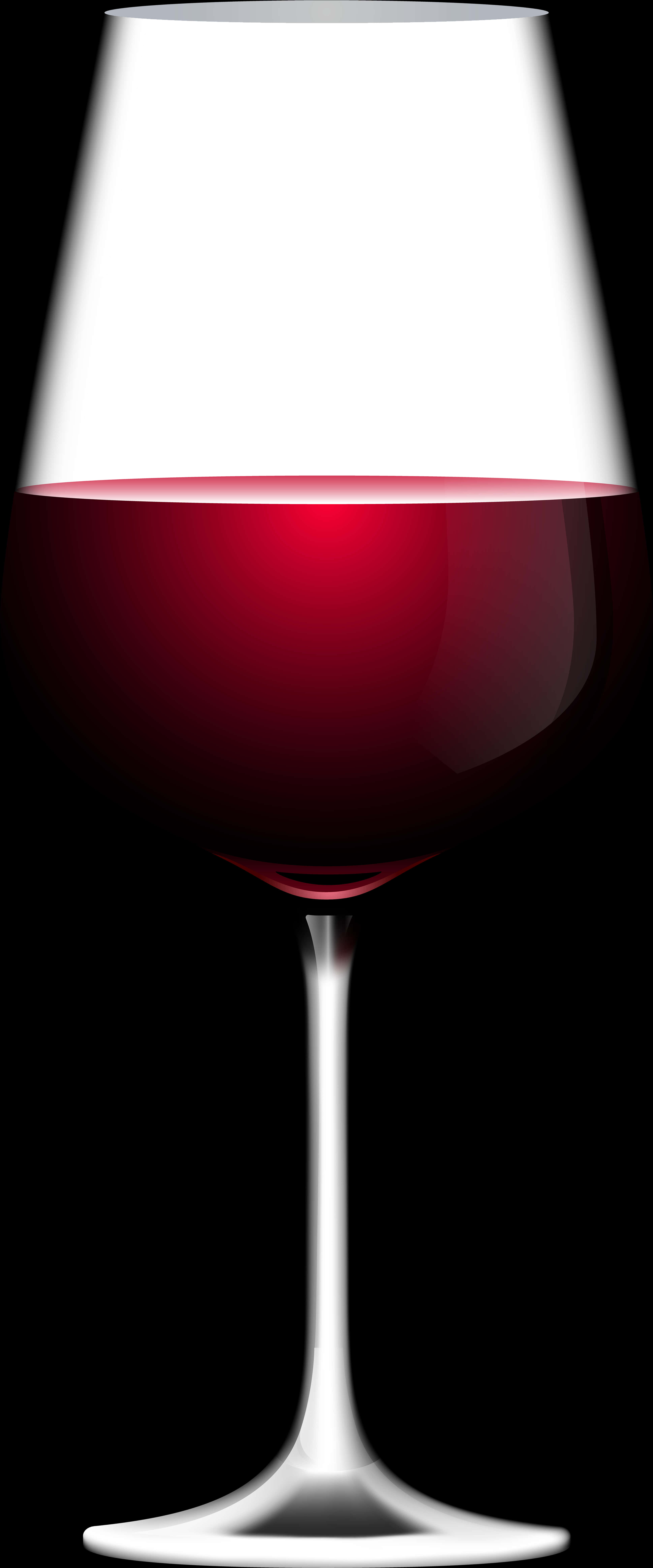 Elegant Red Wine Glass PNG