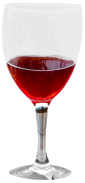 Elegant Red Wine Glass PNG