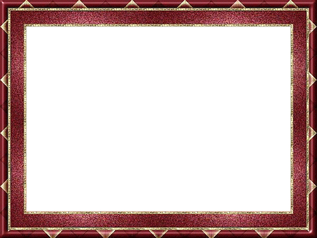 Elegant Redand Gold Frame PNG