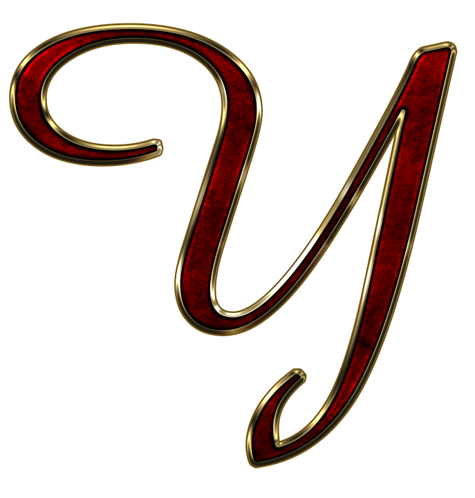 Elegant Redand Gold Letter U PNG