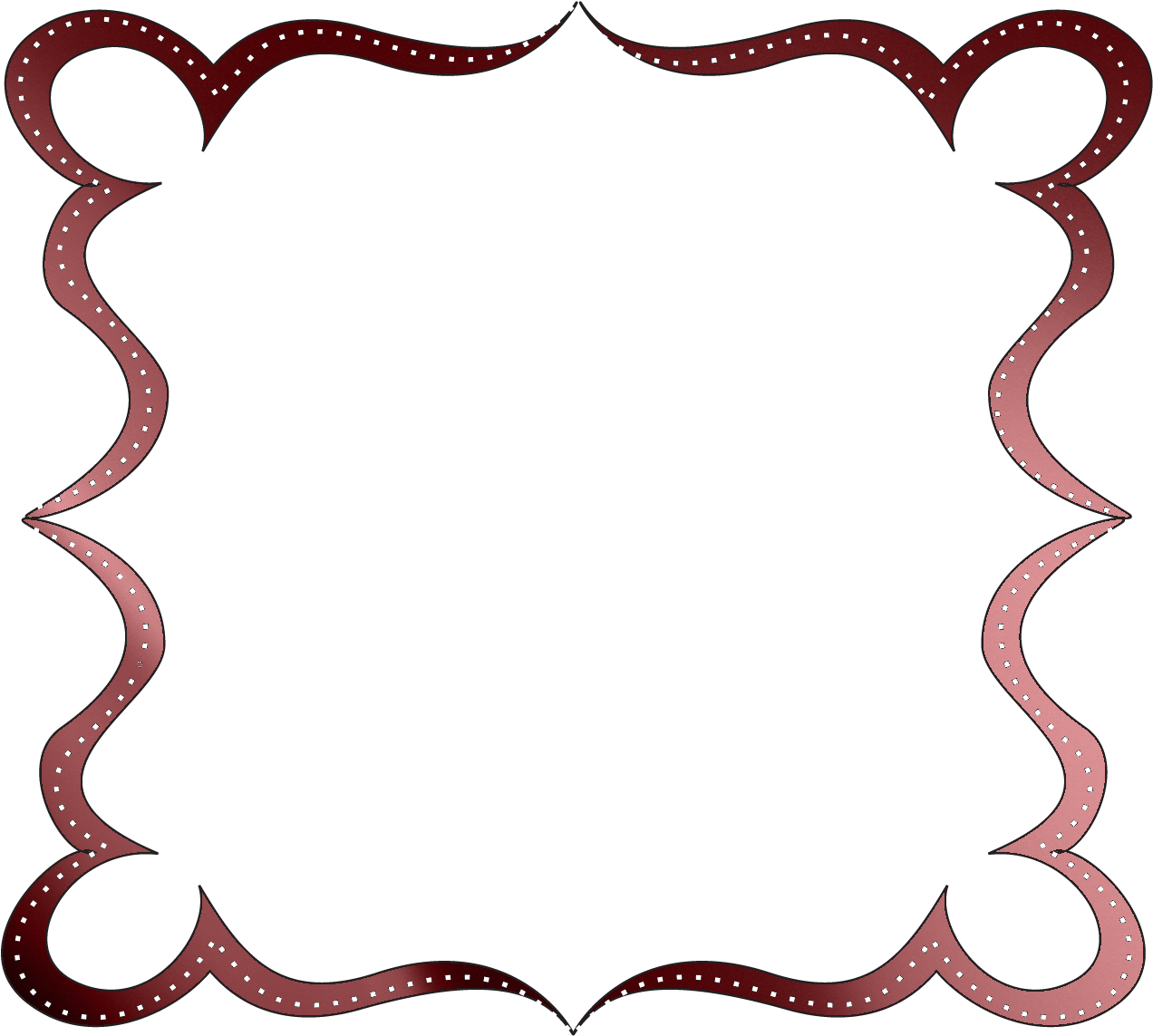 Elegant Redand Grey Fancy Border PNG