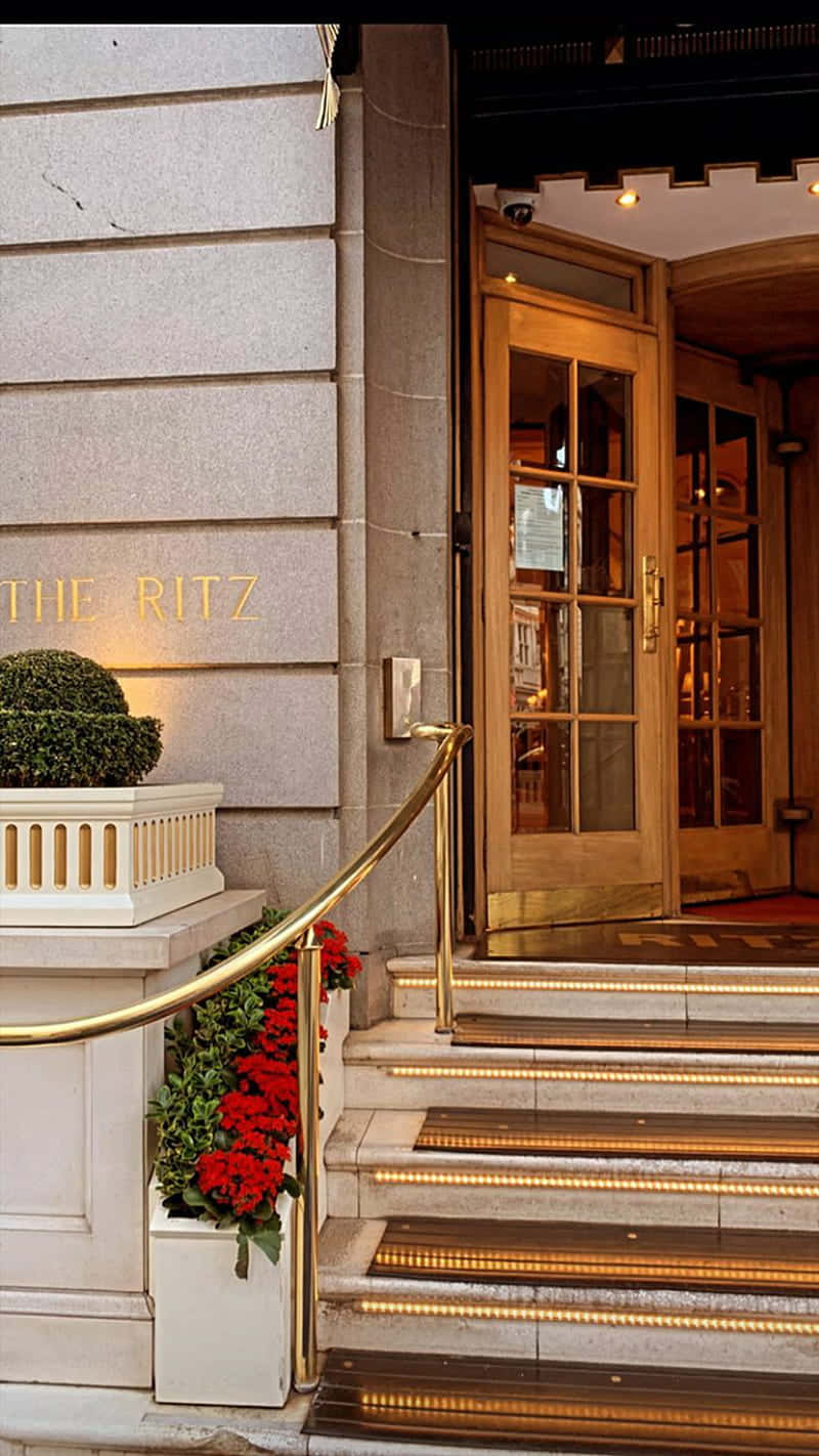 Elegant_ Ritz_ Hotel_ Entrance Wallpaper