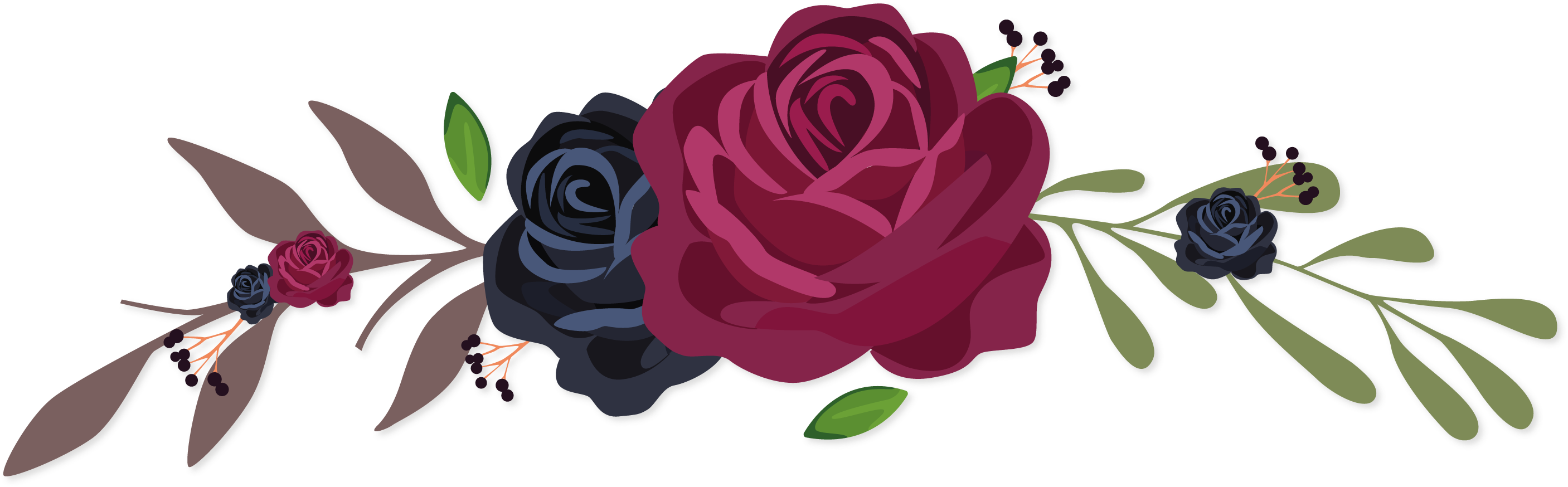 Elegant Rose Floral Vector PNG
