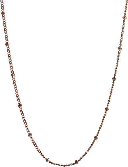 Elegant Rose Gold Chain Necklace PNG