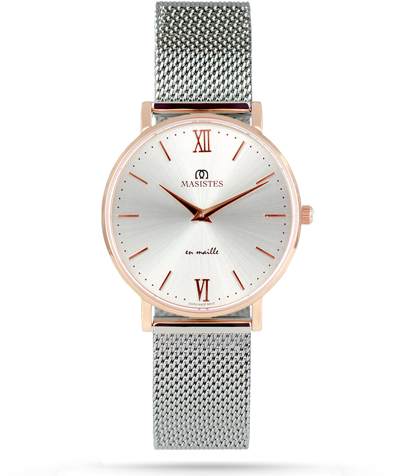 Elegant Rose Gold Wristwatch Masistes PNG